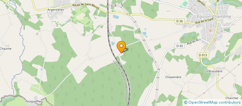 localisation de l'entreprise SC AGRICOLE IMMOBILIERE DE LA BRAUDIERE à EGUZON-CHANTOME