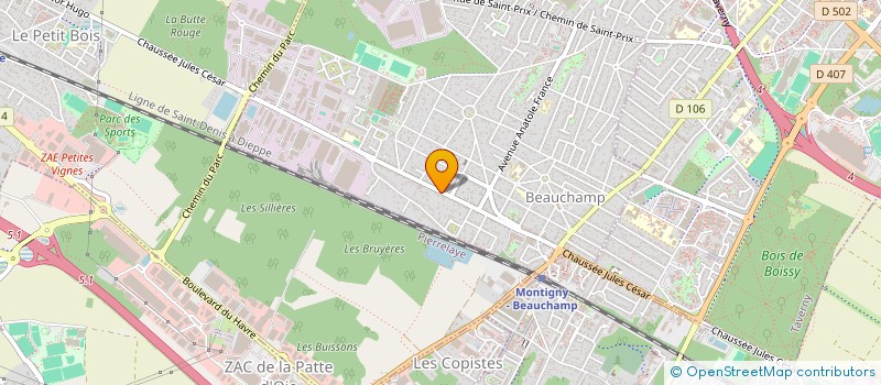 localisation de l'entreprise SC APSARA  BEAUCHAMP