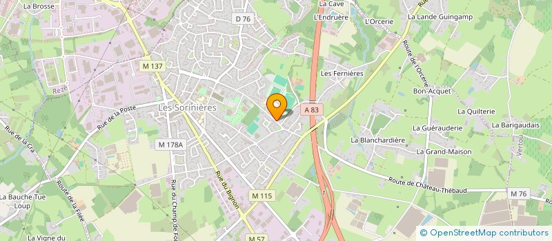 localisation de l'entreprise SC ATELIER BYH  LES SORINIERES