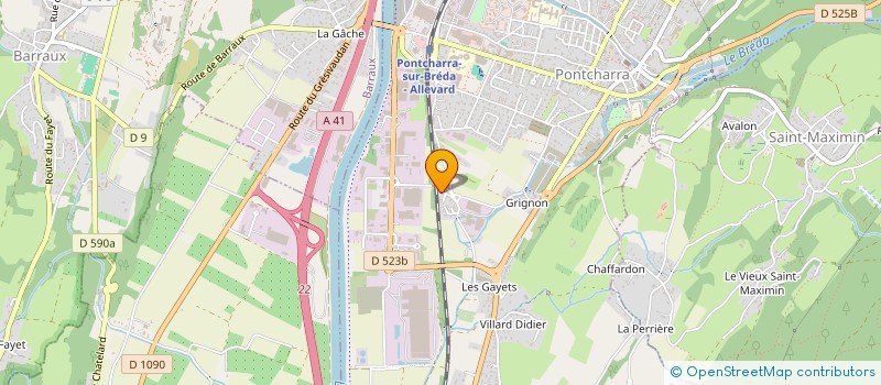 localisation de l'entreprise SC ATELIER DES ALPES  PONTCHARRA