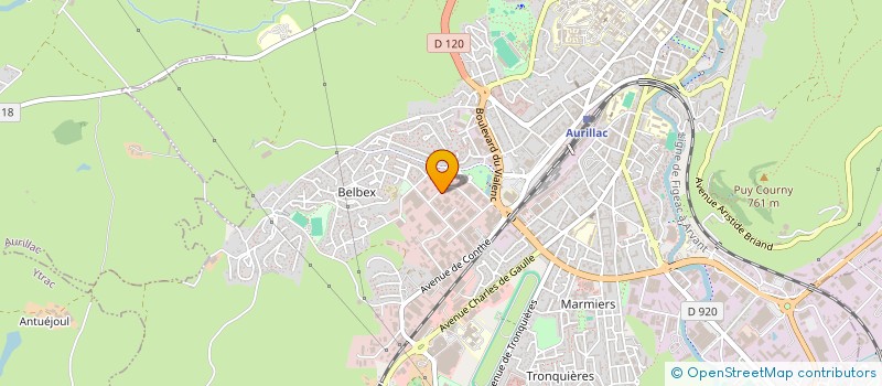 localisation de l'entreprise SC AUREVA  AURILLAC