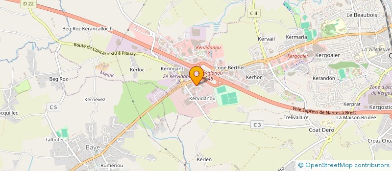 localisation de l'entreprise SC BARDOUIL  QUIMPERLE