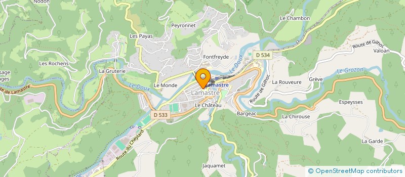 localisation de l'entreprise SC BARRIOL-DUGELET CESR OK à LAMASTRE