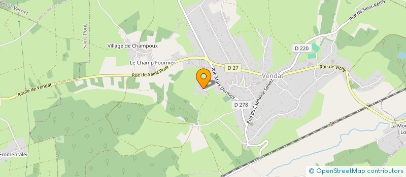 localisation de l'entreprise SC BDP BRUTUS  VENDAT