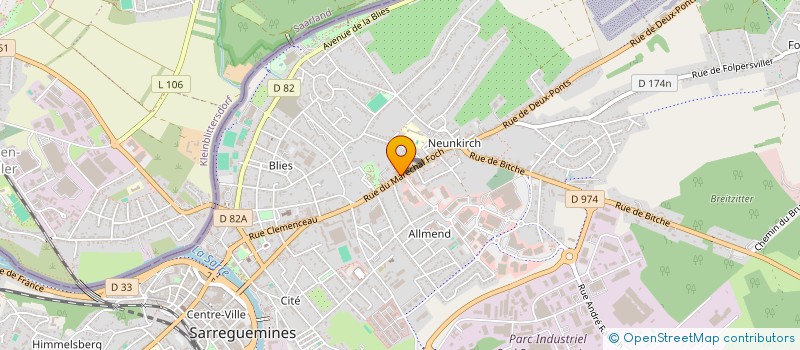 localisation de l'entreprise SC BI AGEN à SARREGUEMINES