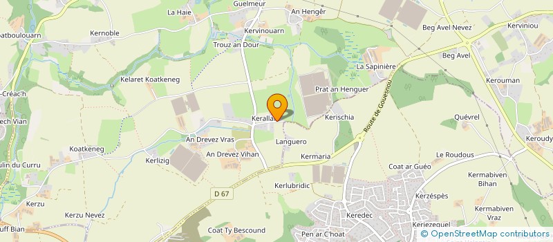 localisation de l'entreprise SC BIZIEN LAURENCE ET ROLLAND  MILIZAC-GUIPRONVEL