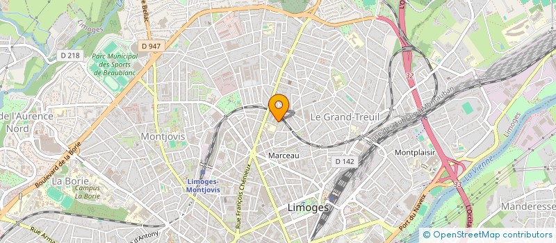 localisation de l'entreprise SC BOULANGERIE à LIMOGES