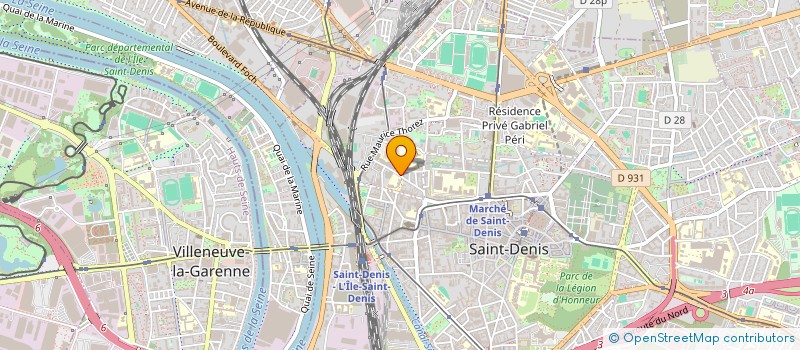 localisation de l'entreprise SC BV à SAINT-DENIS