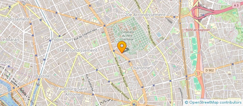 localisation de l'entreprise SC CONSTRUCTION DU 190 B BD CHARONNE à PARIS
