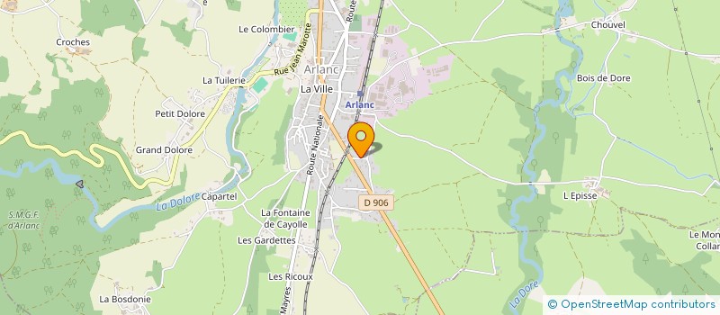 localisation de l'entreprise SC CORALIE COMPTE  ARLANC