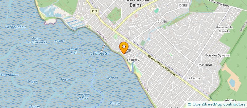 localisation de l'entreprise SC COUP DE COEUR  ANDERNOS-LES-BAINS