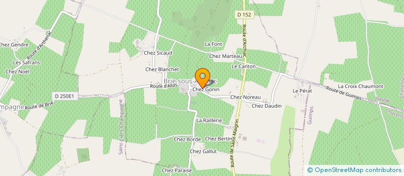 localisation de l'entreprise SC DE CHEZ GONIN à BRIE-SOUS-ARCHIAC