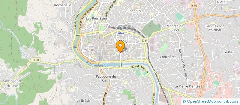 localisation de l'entreprise SC DE CONSTRUCTION VENTE LE MENHIR à ALES
