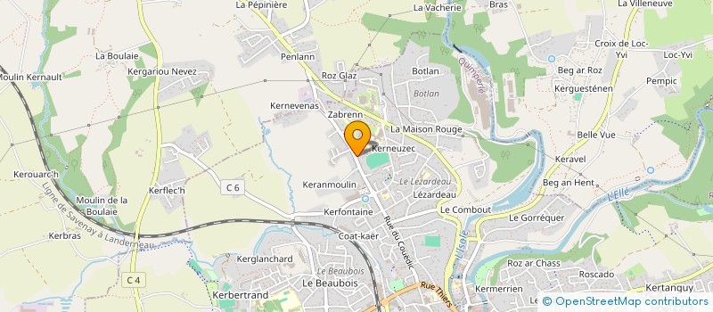 localisation de l'entreprise SC DEROUT LAVAUX  QUIMPERLE