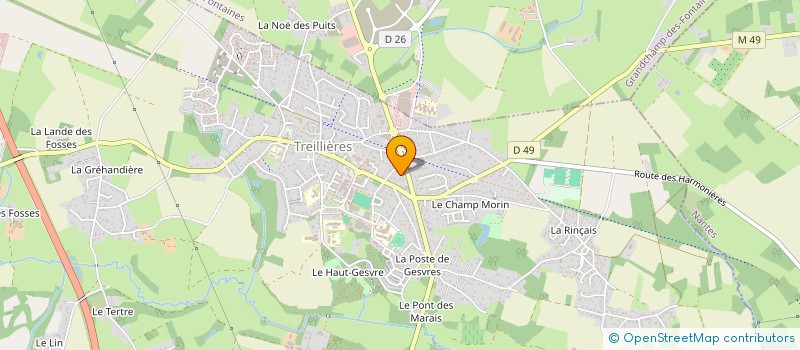 localisation de l'entreprise SC DERVAL  TREILLIERES