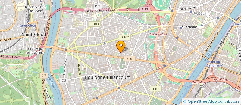 localisation de l'entreprise SC DOMINO GESTION à BOULOGNE-BILLANCOURT