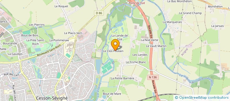 localisation de l'entreprise SC DU CLOS POULAIN à CESSON-SEVIGNE