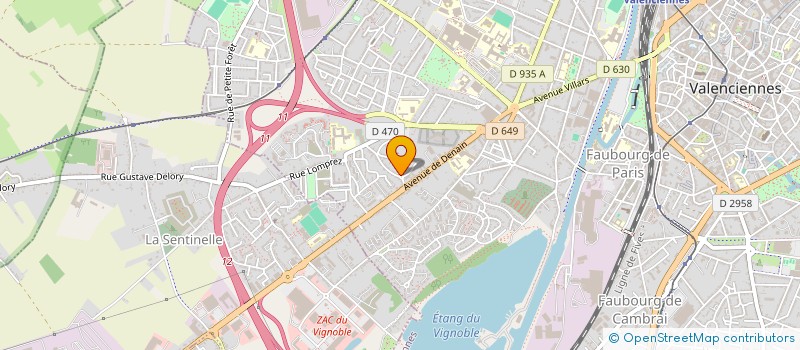 localisation de l'entreprise SC DU REBOND  VALENCIENNES