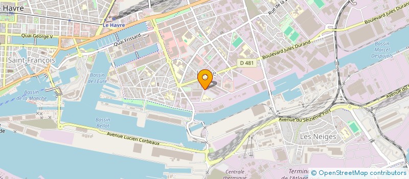 localisation de l'entreprise SC ETUDE & RECHERCHE PRODUIT INDUSTRIEL  LE HAVRE