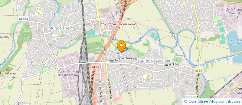 localisation de l'entreprise SC FINANCIERE 4D  SOUFFELWEYERSHEIM