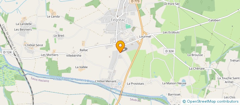 localisation de l'entreprise SC HLMS  FEGREAC