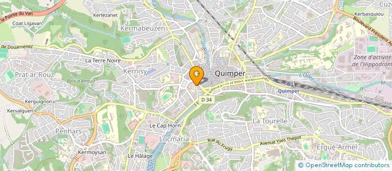 localisation de l'entreprise SC JACQ RAOUL INVESTISSEMENT à QUIMPER