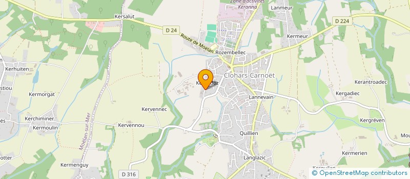 localisation de l'entreprise SC LABORIE - LE MEUR  CLOHARS-CARNOET