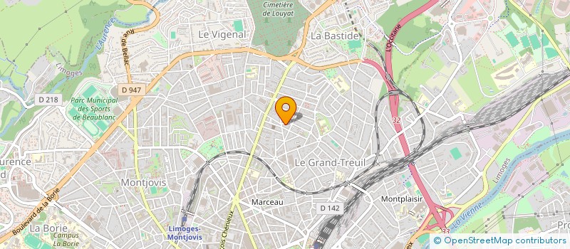localisation de l'entreprise SC LANDON à LIMOGES