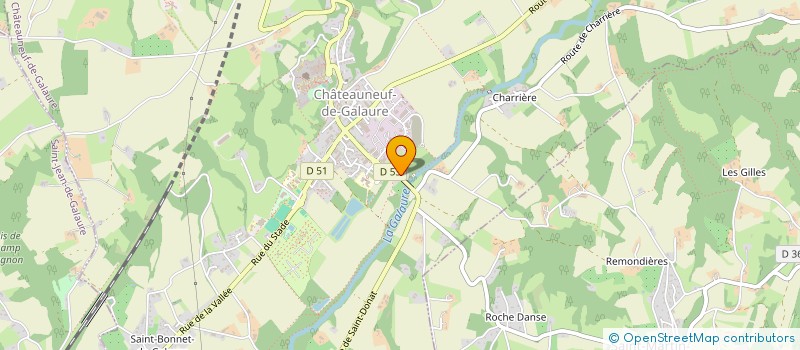 localisation de l'entreprise SC LE VIEUX MOULIN DE LA GALAURE  CHATEAUNEUF-DE-GALAURE