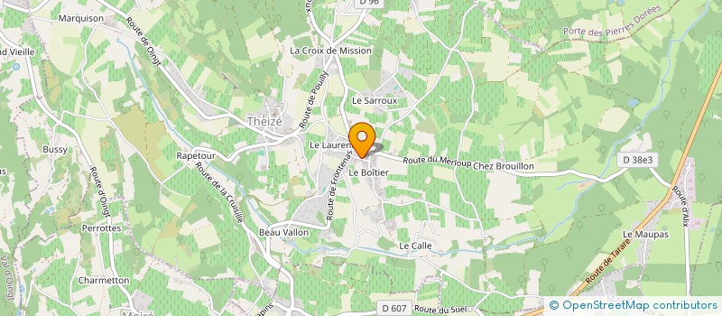 localisation de l'entreprise SC LES CARDINAUX  THEIZE