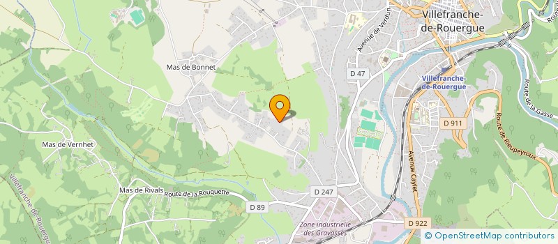 localisation de l'entreprise SC LES TOURETTES  VILLEFRANCHE-DE-ROUERGUE