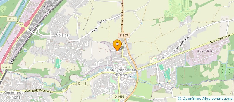 localisation de l'entreprise SC LES VERNES  SAINT-SYMPHORIEN-D'OZON