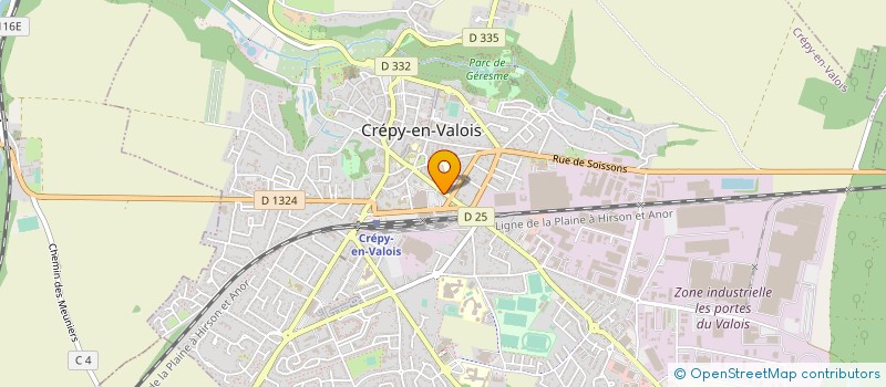localisation de l'entreprise SC LES VERRIERS à CREPY-EN-VALOIS