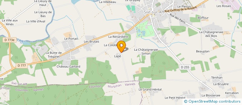 localisation de l'entreprise SC MCRVIEL  SIXT-SUR-AFF