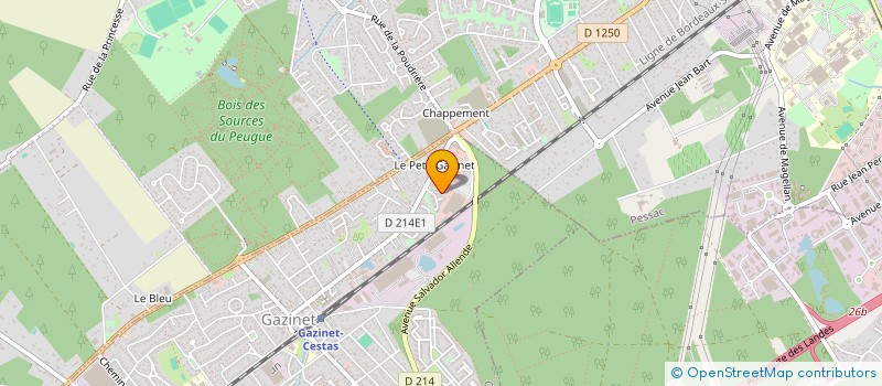 localisation de l'entreprise SC MERISUD  CESTAS