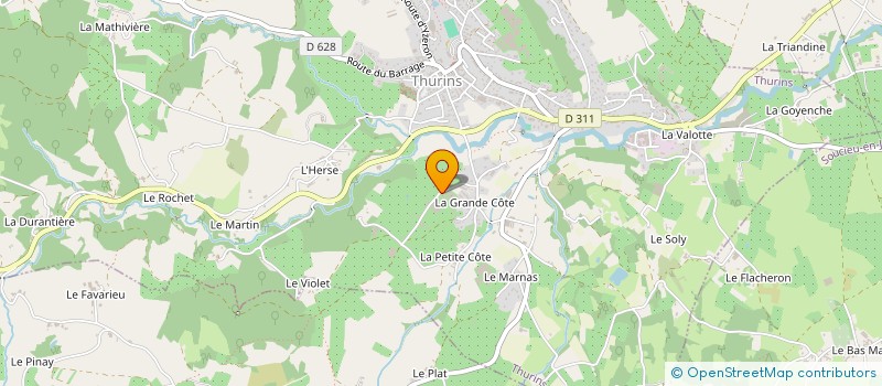 localisation de l'entreprise SC MOCJL  THURINS