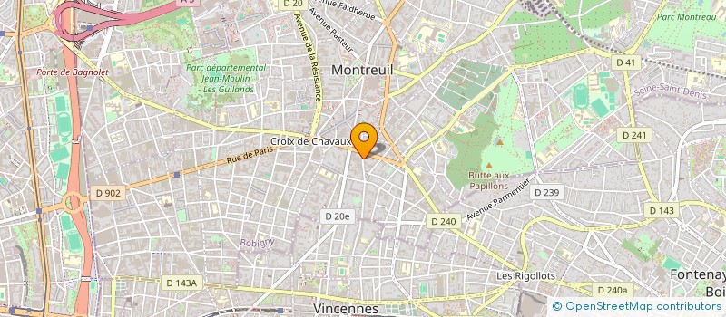 localisation de l'entreprise SC PARTICULIERE ET IMMOBILIERE FLORENCE à MONTREUIL
