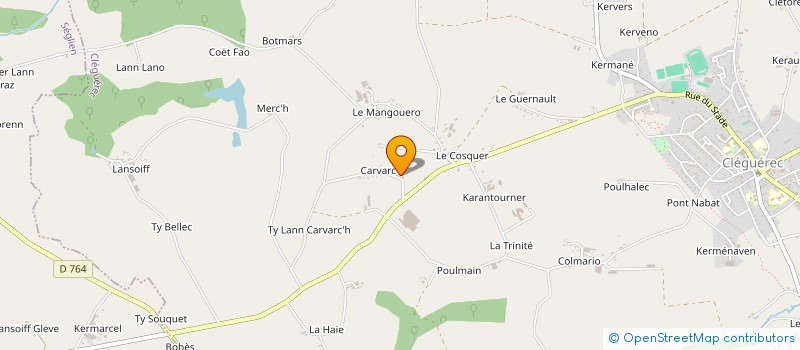 localisation de l'entreprise SC PERAN FROGER  CLEGUEREC