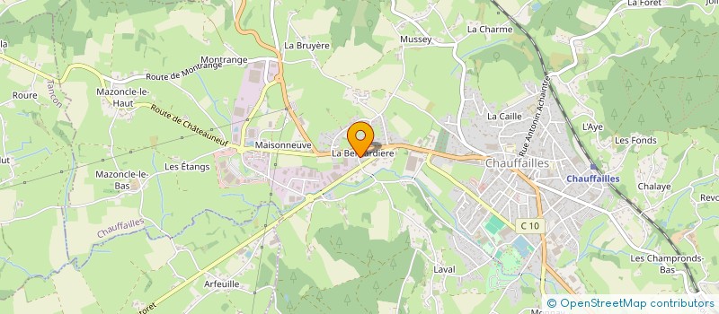 localisation de l'entreprise SC PLATRERIE à CHAUFFAILLES