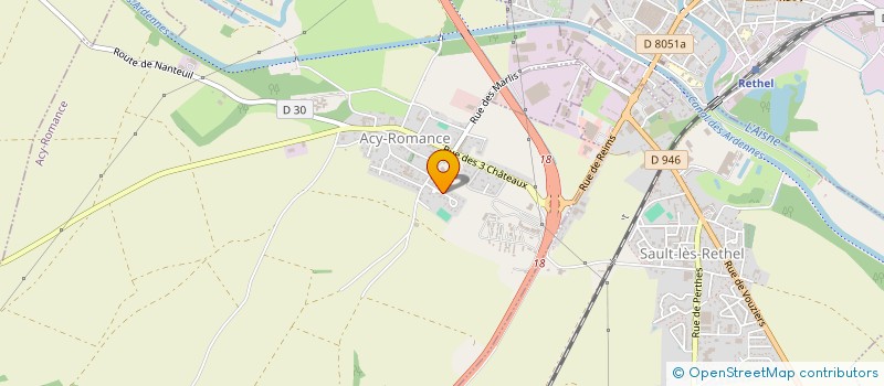 localisation de l'entreprise SC PMF  ACY-ROMANCE