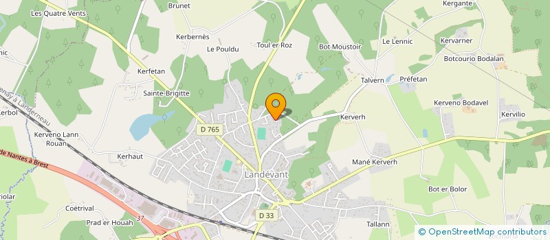 localisation de l'entreprise SC PRB  LANDEVANT