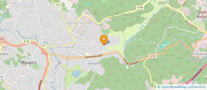 localisation de l'entreprise SC-ST RAPHAEL à MOUGINS
