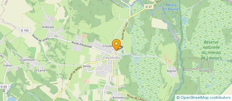 localisation de l'entreprise SC TOITURE  PEYRIEU