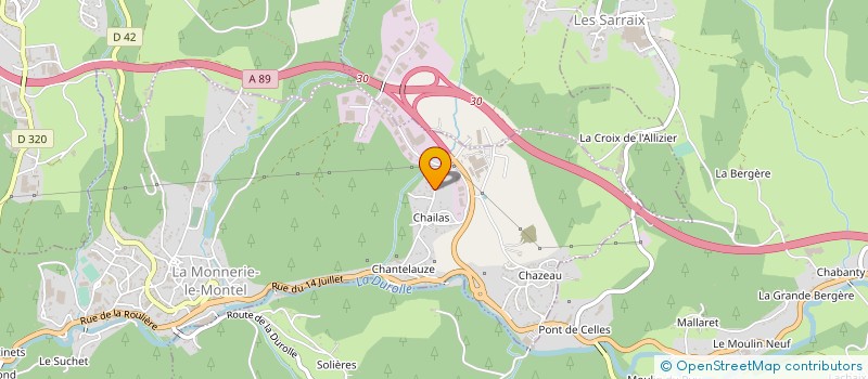 localisation de l'entreprise SC USINAGE à LA MONNERIE-LE-MONTEL