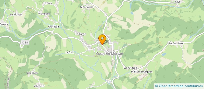 localisation de l'entreprise SC V.REOLON 1  CUSSY-EN-MORVAN