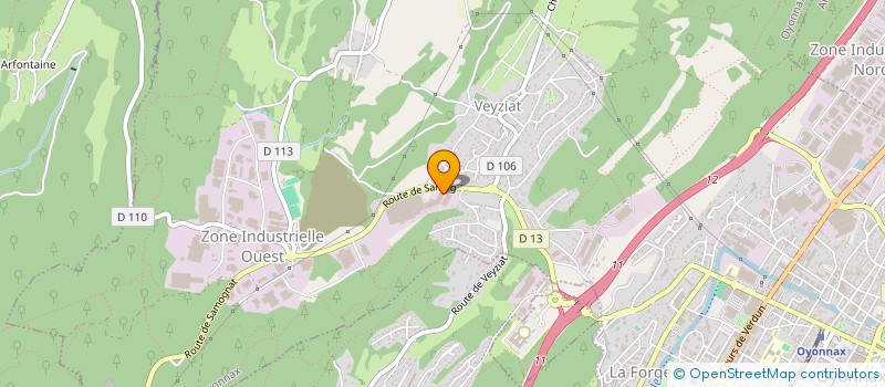 localisation de l'entreprise SC VABT à OYONNAX