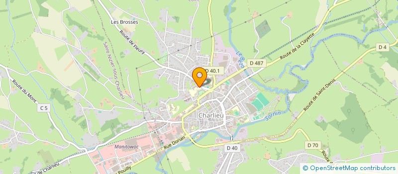 localisation de l'entreprise SC1 DES SOUTIERES  CHARLIEU