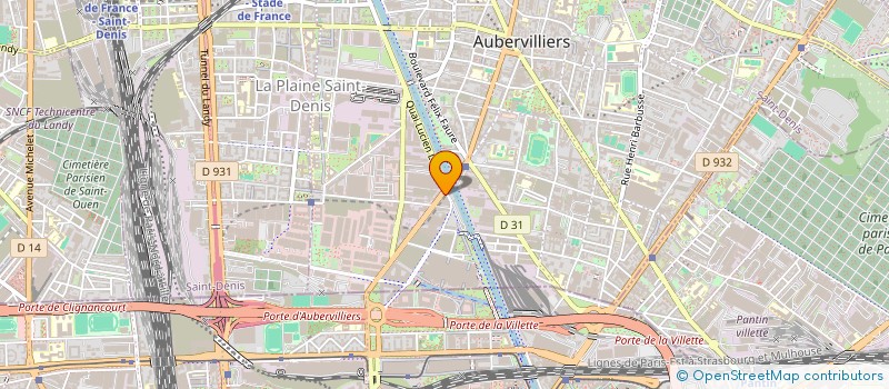 localisation de l'entreprise SC2J à AUBERVILLIERS