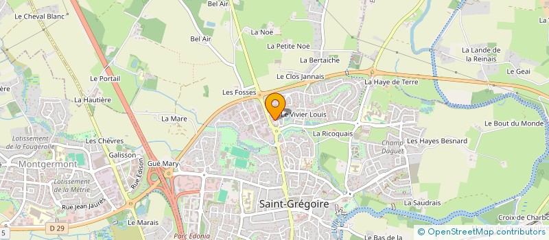 localisation de l'entreprise SC2J  SAINT-GREGOIRE
