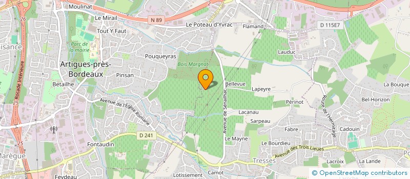 localisation de l'entreprise SCA CHATEAU SENAILHAC  TRESSES